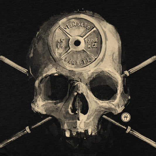 Barbell Head: Skulls and Iron T-shirt