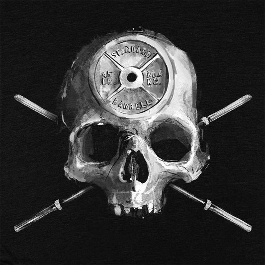 Barbell Head: Skulls and Iron T-shirt