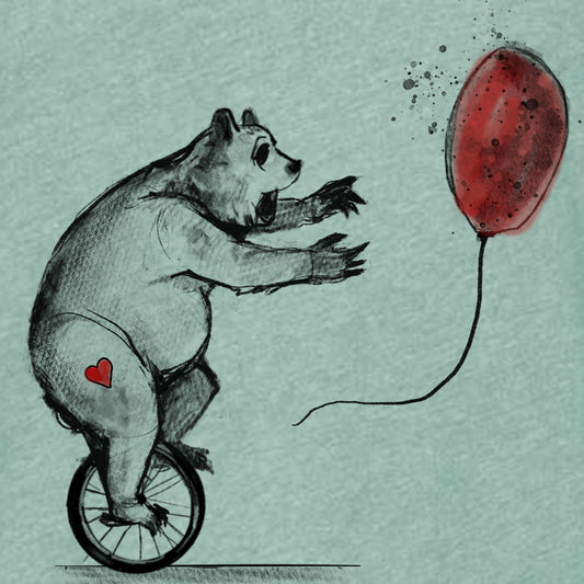 Bear in His Unicycle: Balloon Chase T-Shirt
