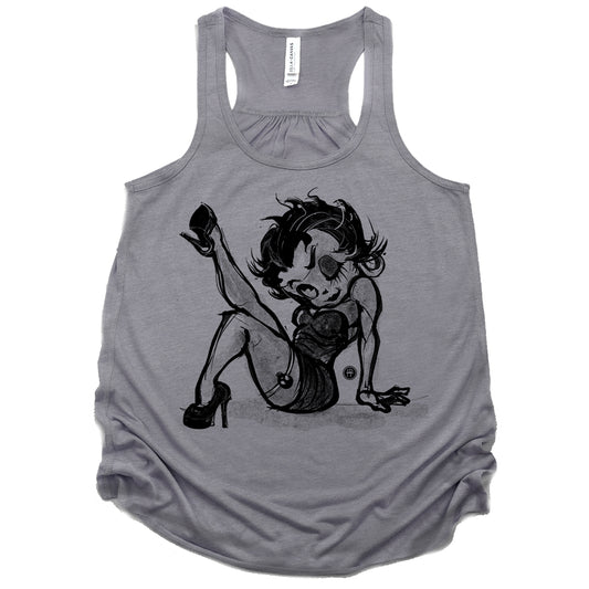 Betty Boop: Sassy Leg Raise Tank Top