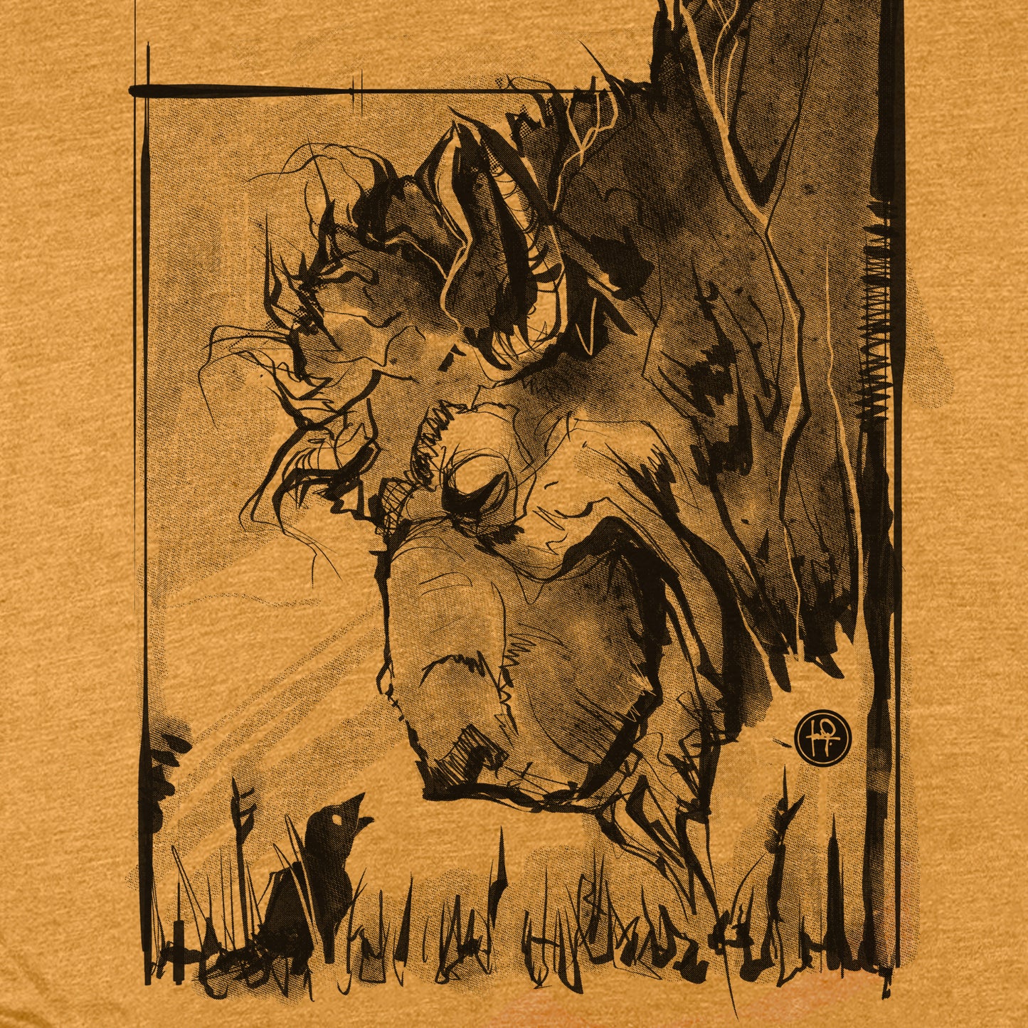 Bison & Bird: Whimsical Friendship T-Shirt