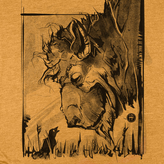 Bison & Bird: Whimsical Friendship T-Shirt