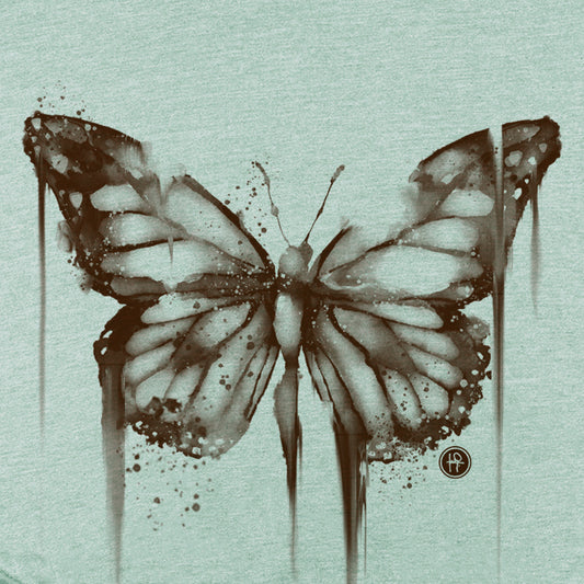 Bleached Butterfly: Fading Elegance T-Shirt