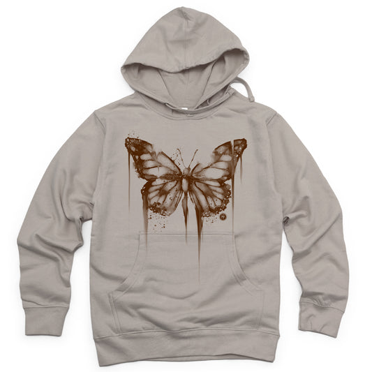 Bleached Butterfly Hoodie: Fading Elegance