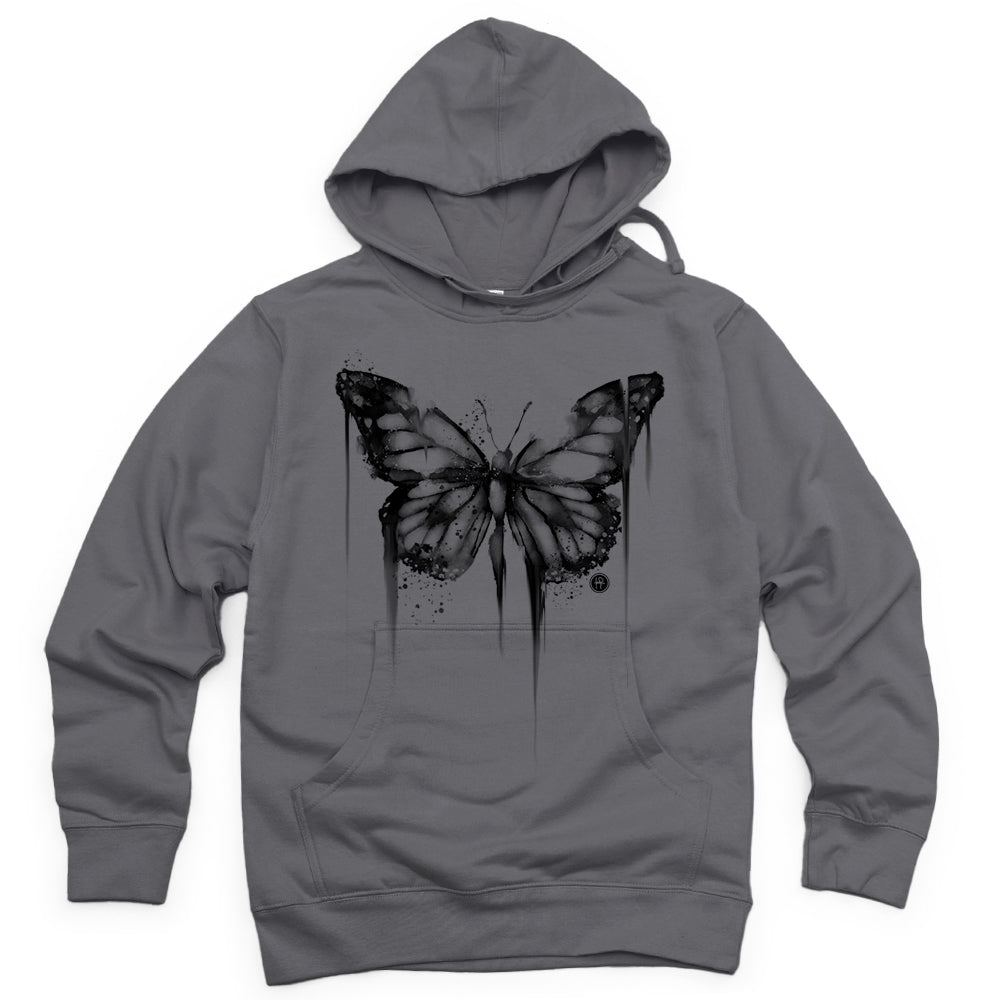 Bleached Butterfly Hoodie: Fading Elegance