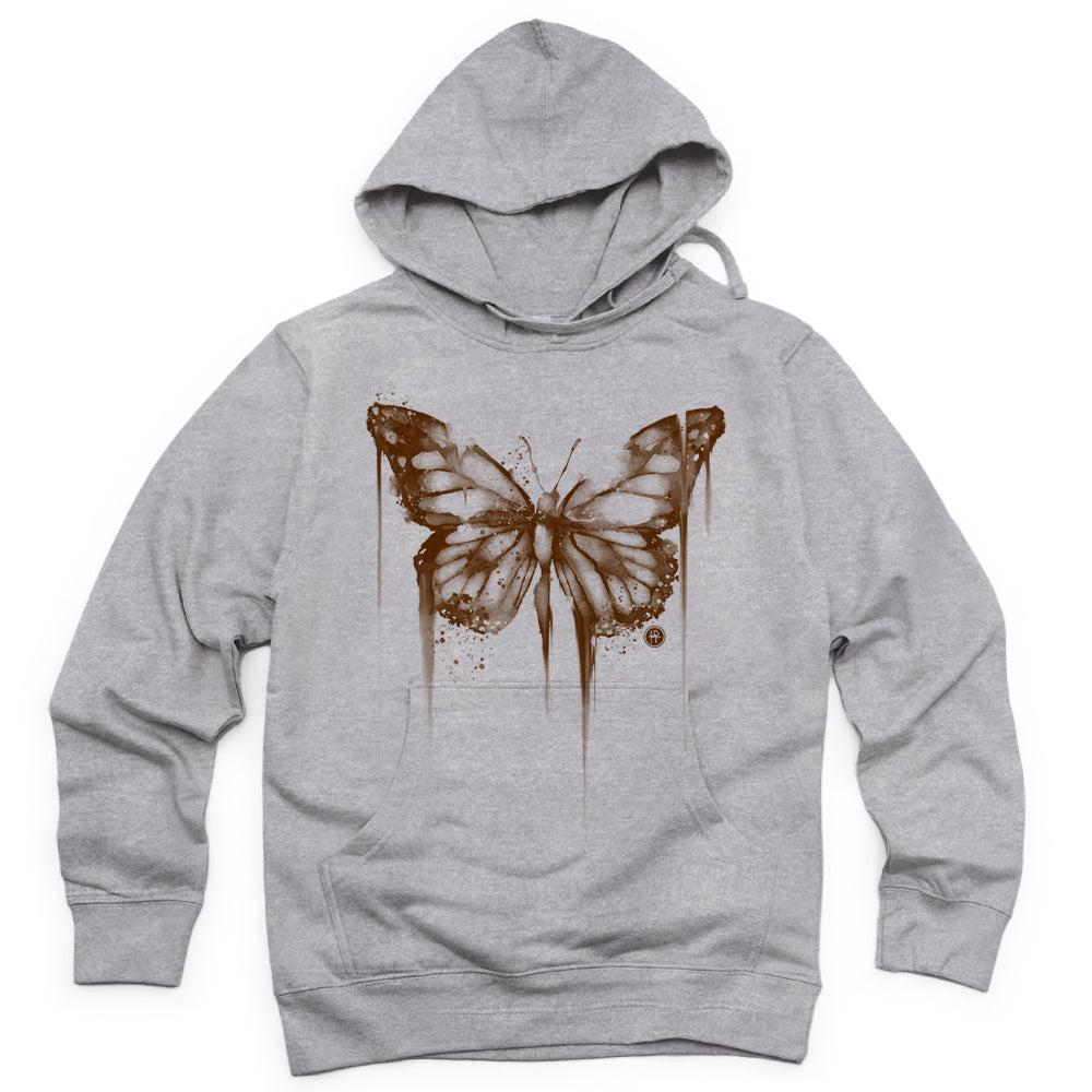 Bleached Butterfly Hoodie: Fading Elegance