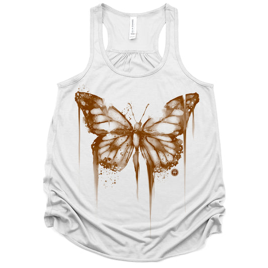 Bleached Butterfly: Fading Elegance Tank Top