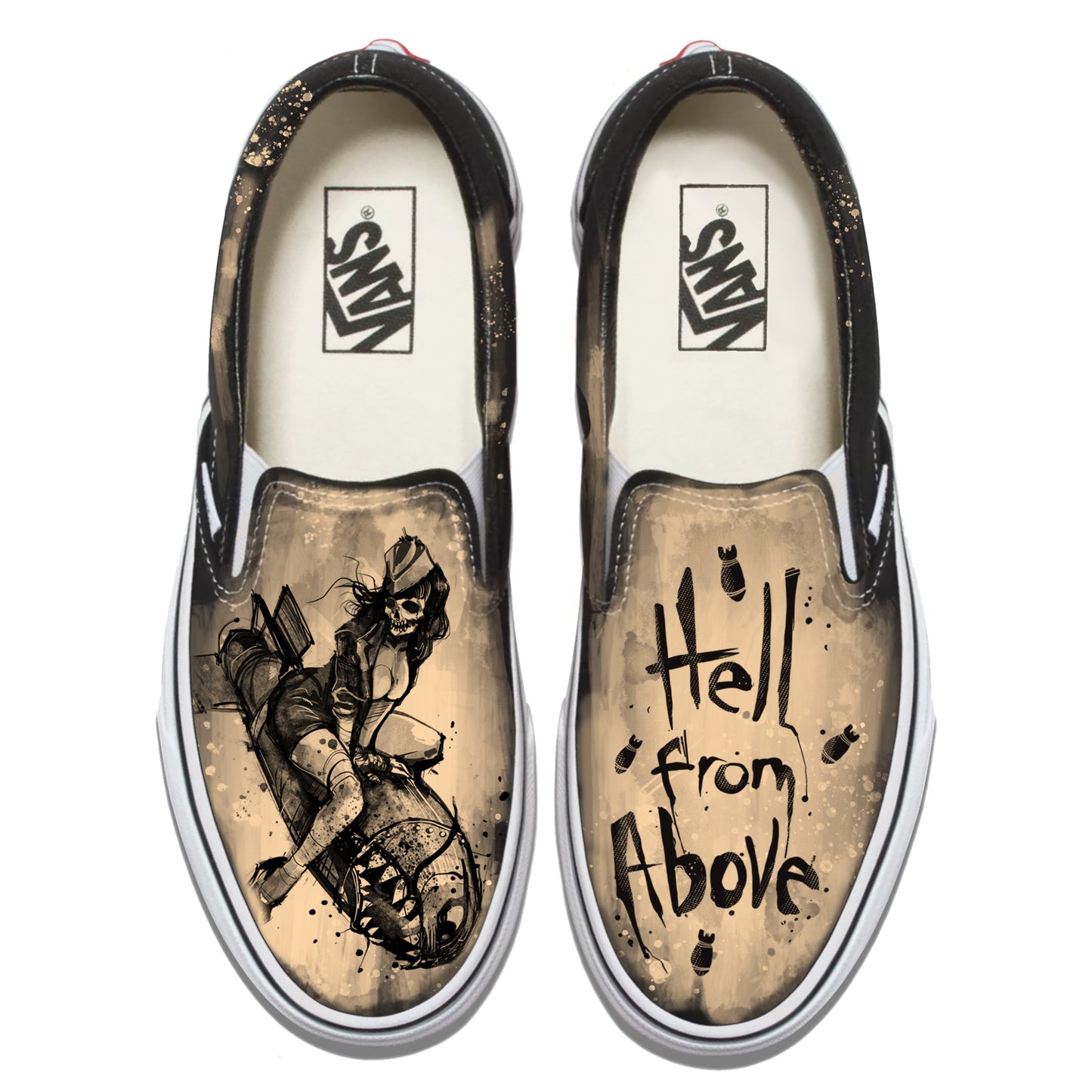 Bomber Girl Vans Slip ons