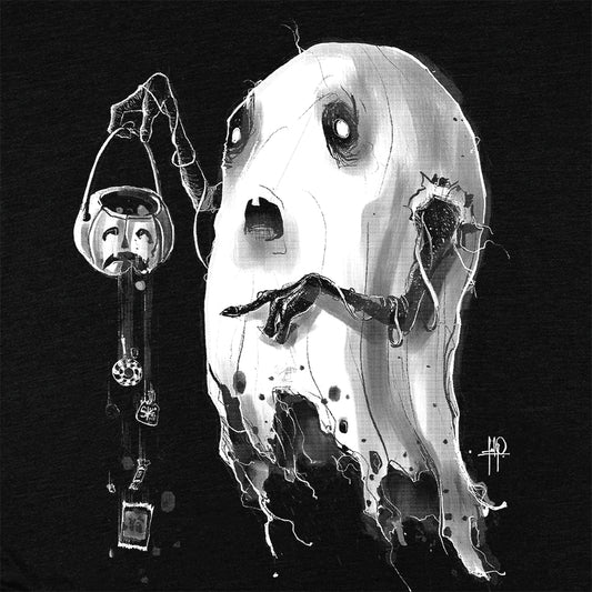 Boo-Hoo: The Saddest Trick-or-Treating Ghost T-shirt