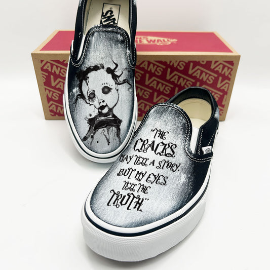 Broken Doll Vans Slip ons