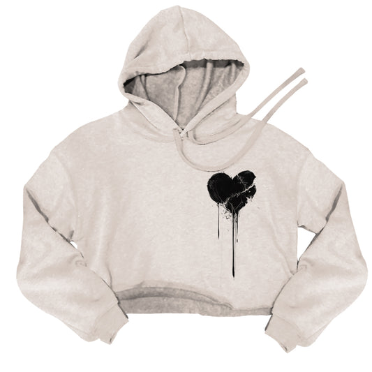 Broken Heart Women's Crop Hoodie