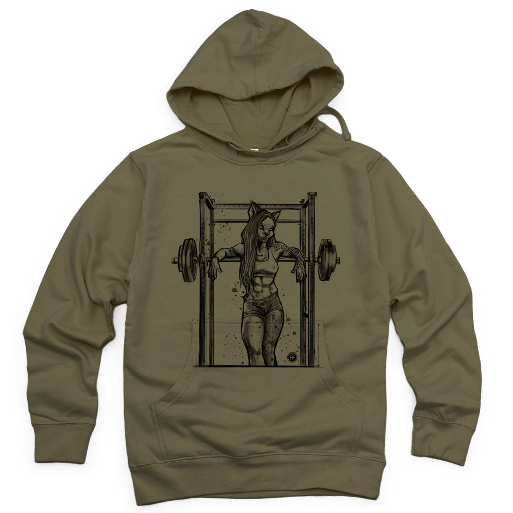 Buff She-wolf: Howling Strength Hoodie