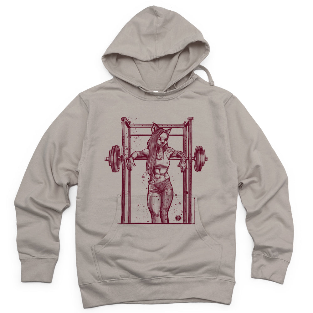 Buff She-wolf: Howling Strength Hoodie