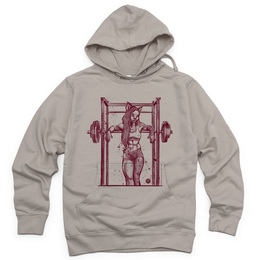 Buff She-wolf: Howling Strength Hoodie