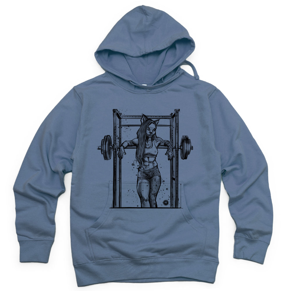 Buff She-wolf: Howling Strength Hoodie