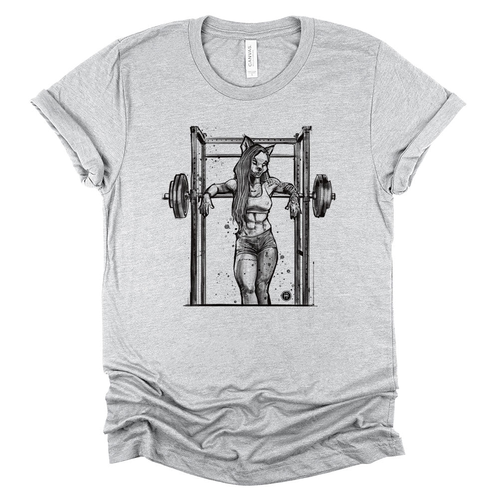 Buff She-wolf: Howling Strength T-Shirt