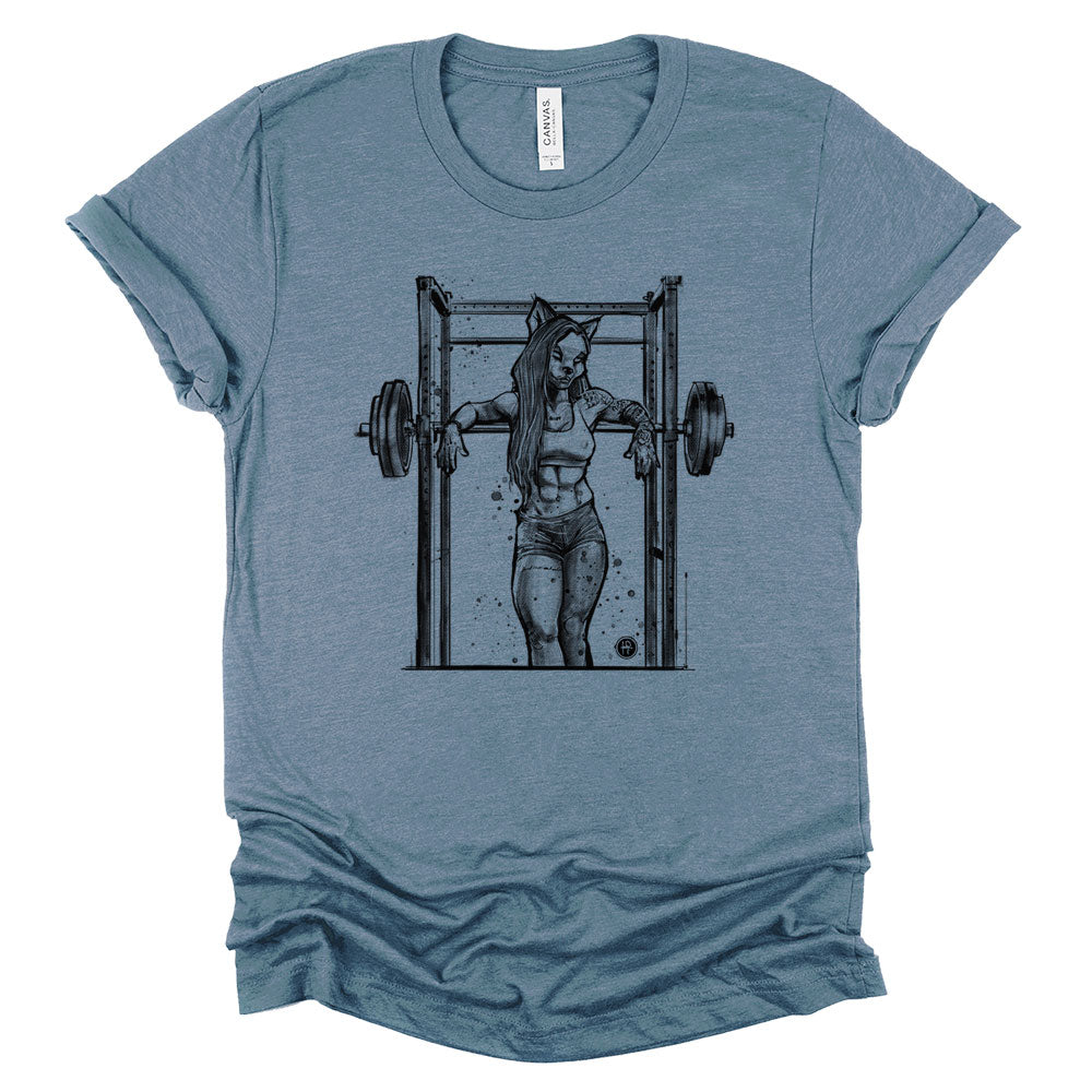 Buff She-wolf: Howling Strength T-Shirt