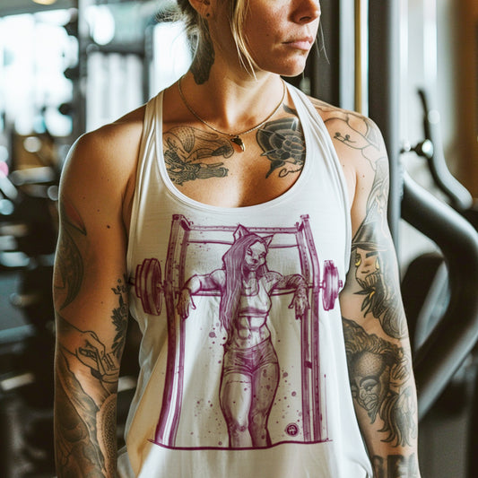 Buff She-wolf: Howling Strength Tank Top