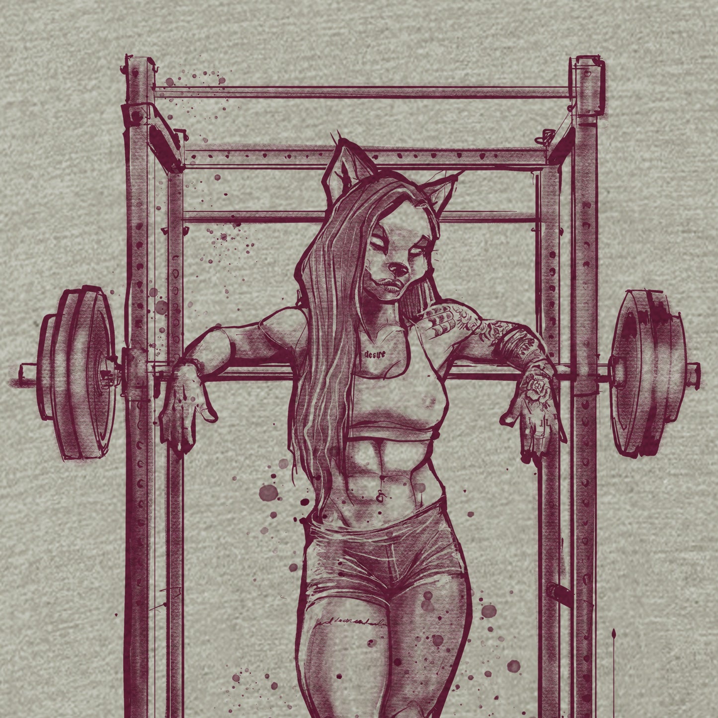 Buff She-wolf: Howling Strength T-Shirt