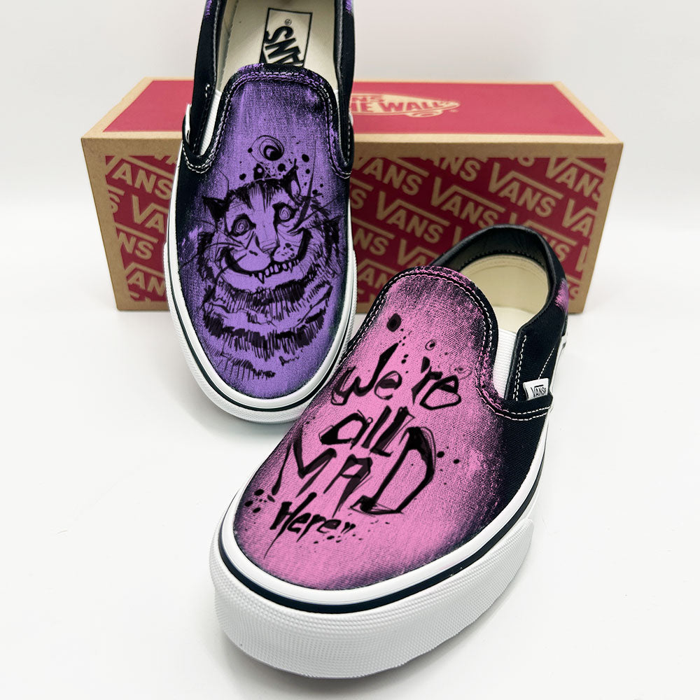 Cheshire Cat-We're All Mad Here Vans Slip ons