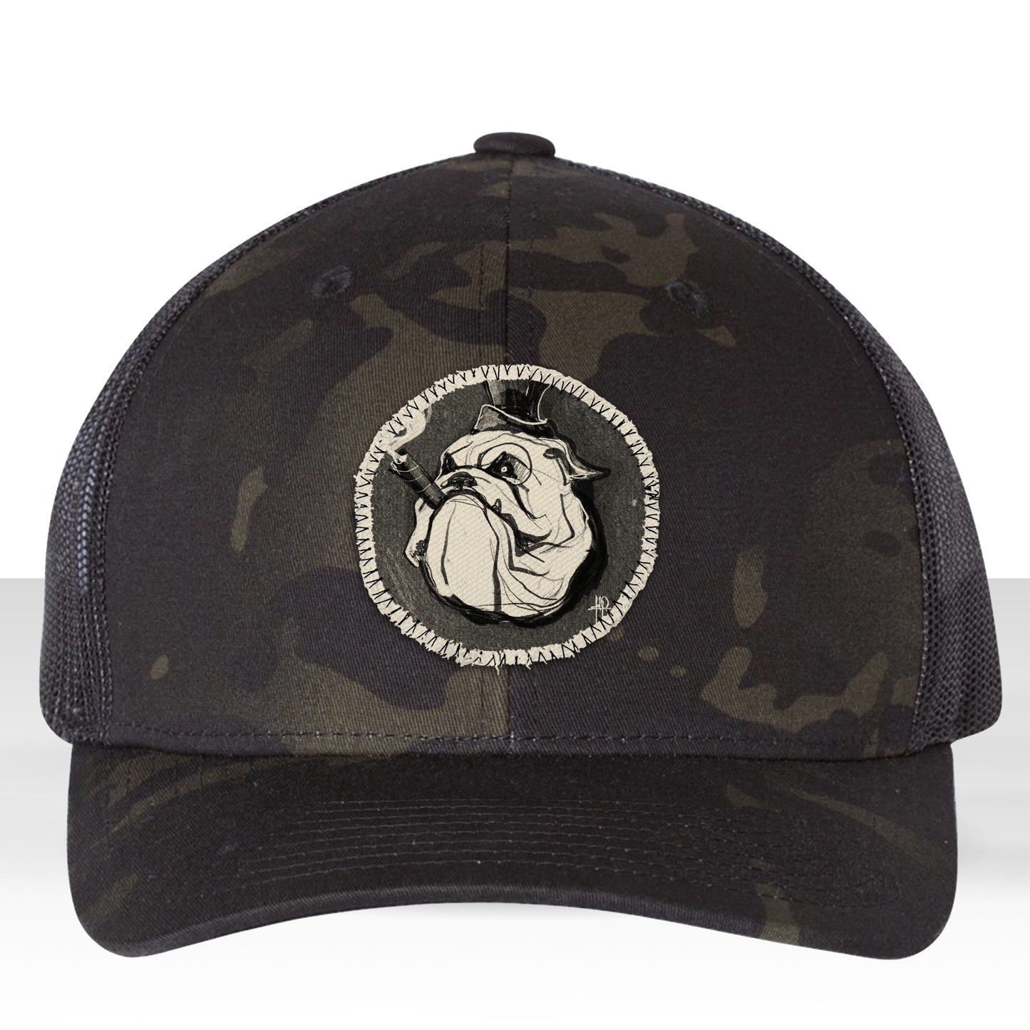 Cigar Bulldog: Tough, Smoky, and Full of Character Trucker Hat