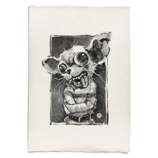Crazy Chihuahua: Wild Manic Pup Art Print