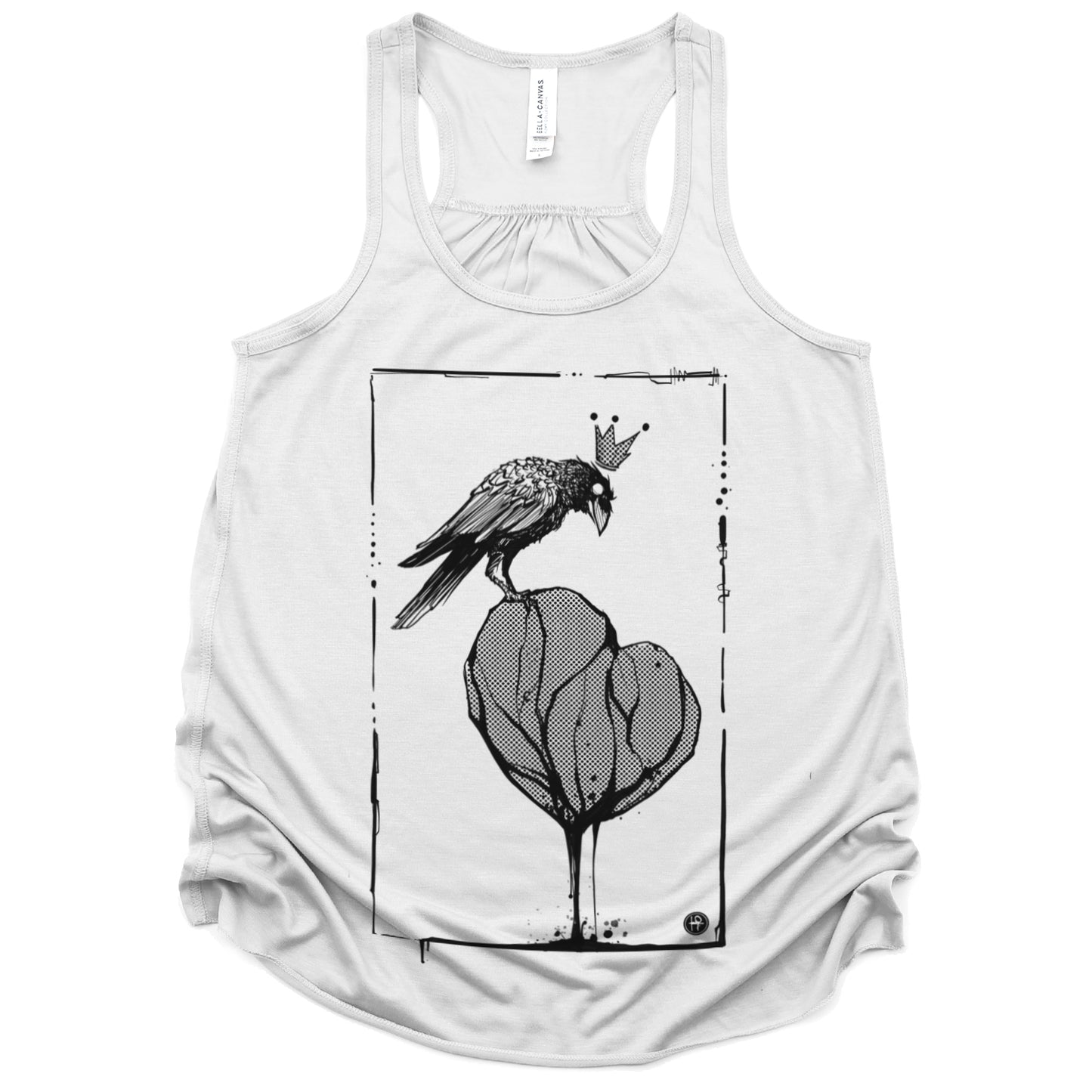 Crow with Heart: A Gritty Tribute to Love Tank Top