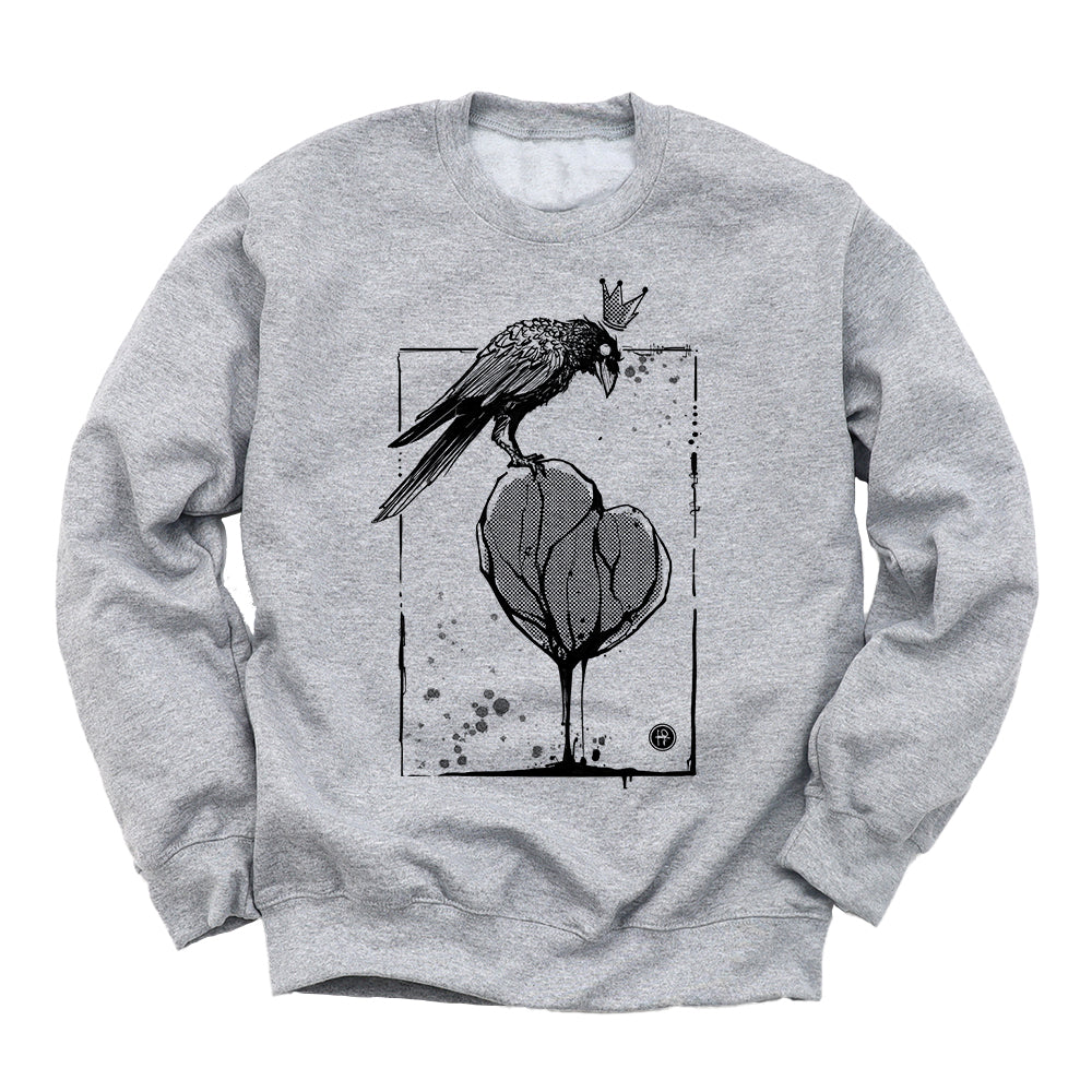 Crow with Heart Sweatshirt