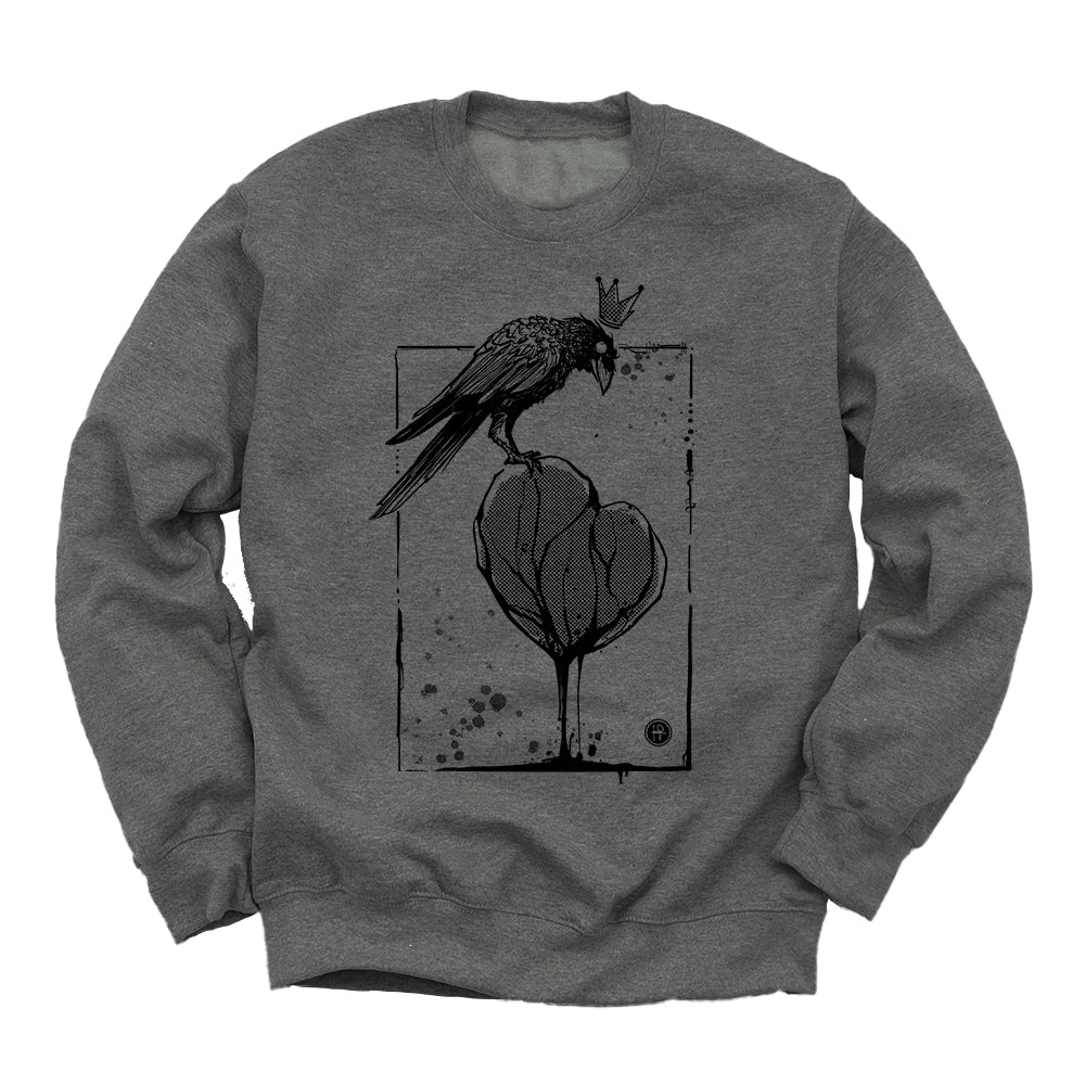 Crow with Heart Sweatshirt