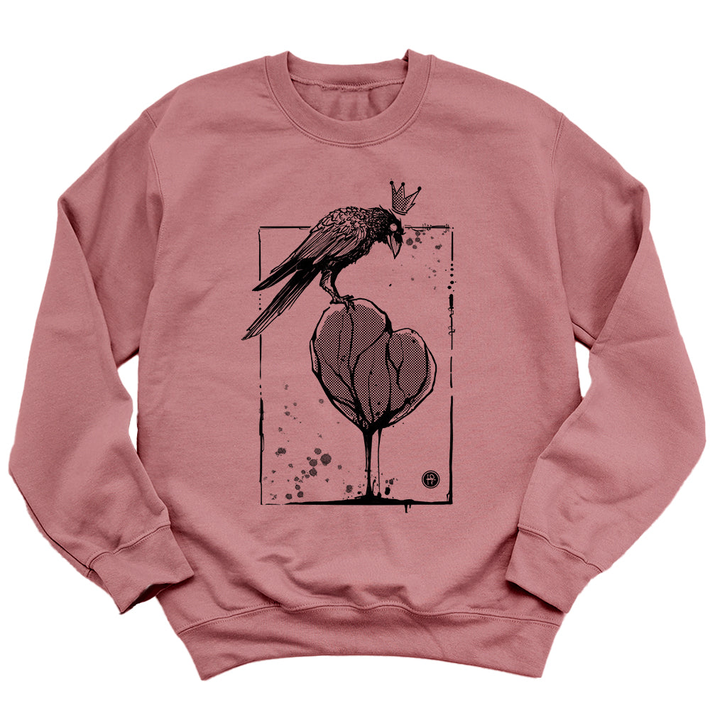 Crow with Heart Sweatshirt