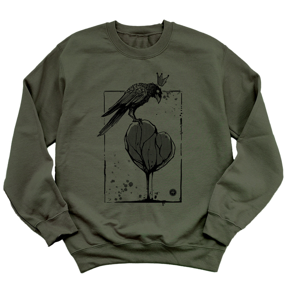 Crow with Heart Sweatshirt