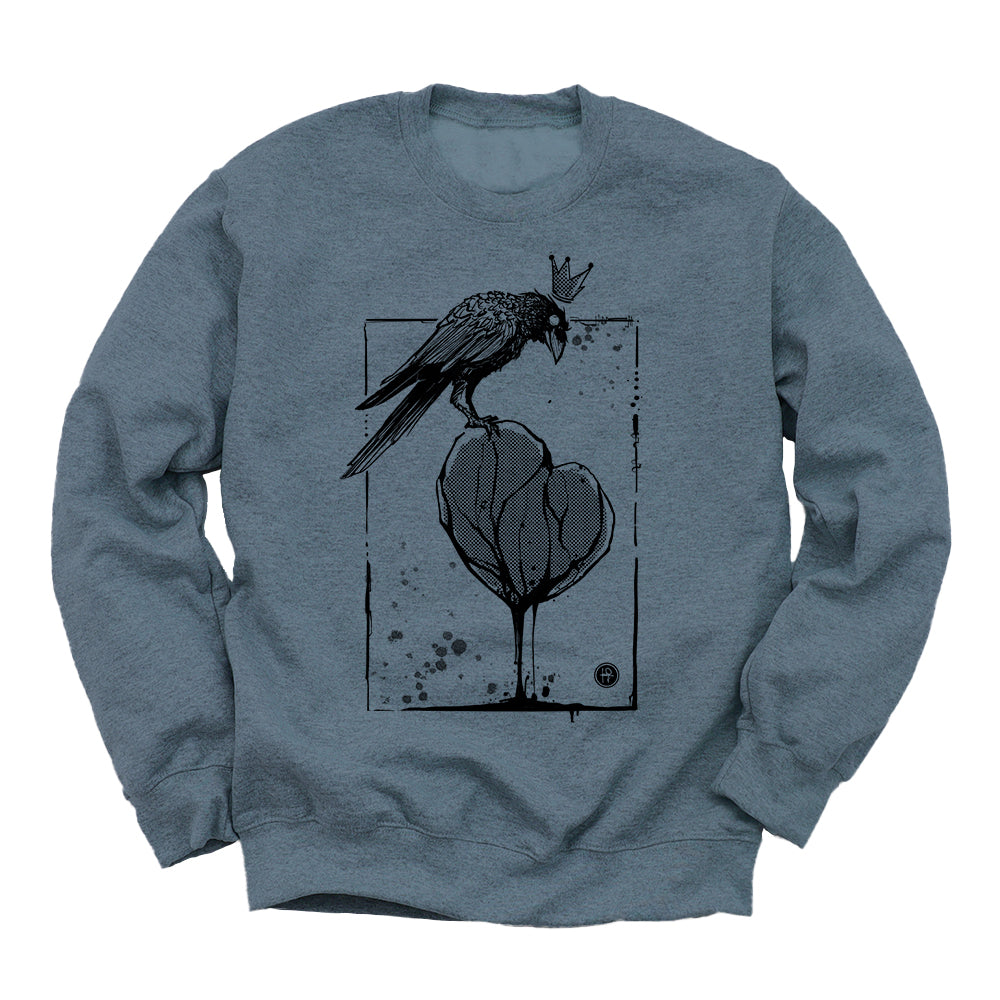 Crow with Heart Sweatshirt