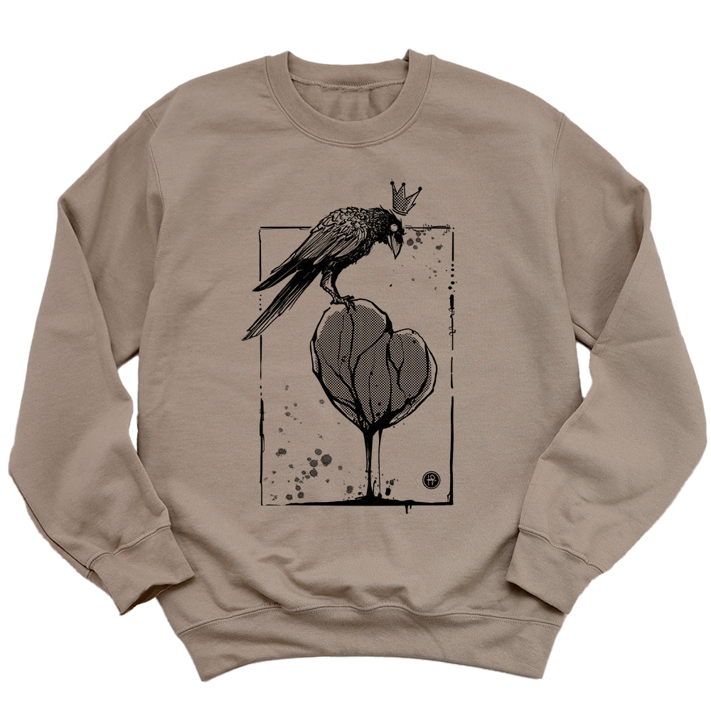 Crow with Heart Sweatshirt