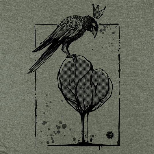 Crow with Heart: A Gritty Tribute to Love T-Shirt