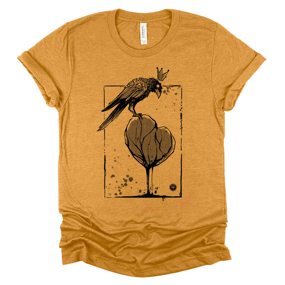 Crow with Heart: A Gritty Tribute to Love T-Shirt