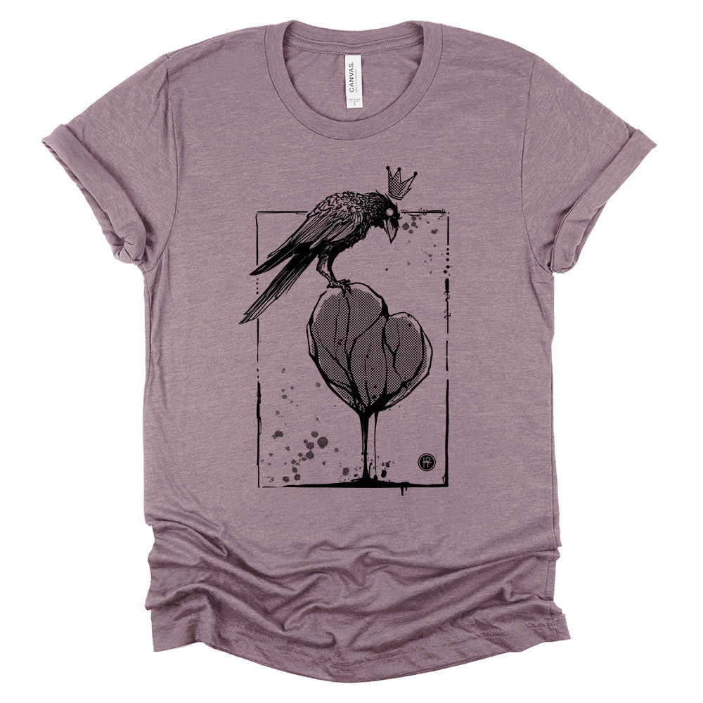 Crow with Heart: A Gritty Tribute to Love T-Shirt