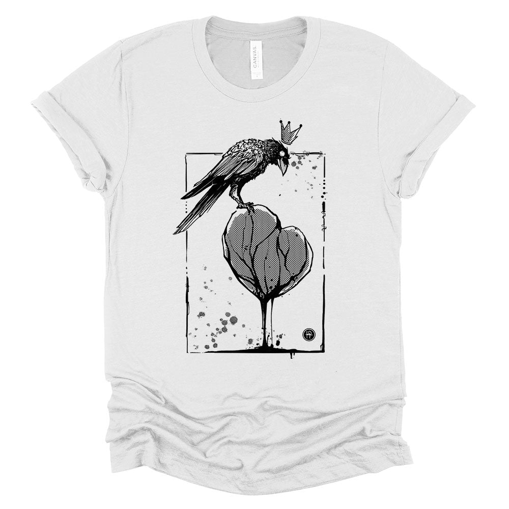 Crow with Heart: A Gritty Tribute to Love T-Shirt