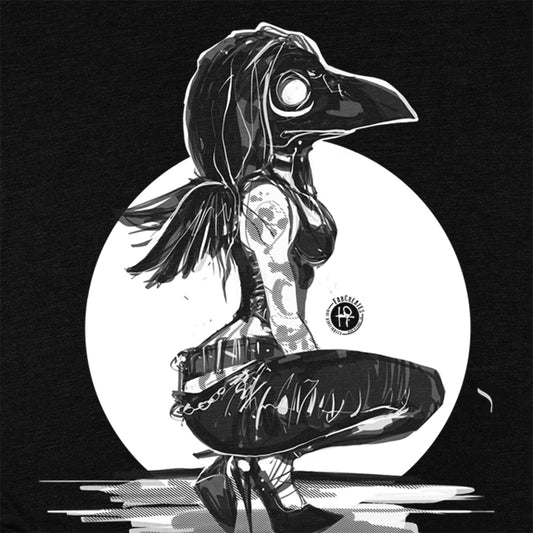 Crow in the Moon: A Tattooed Beauty in the Night T-Shirt
