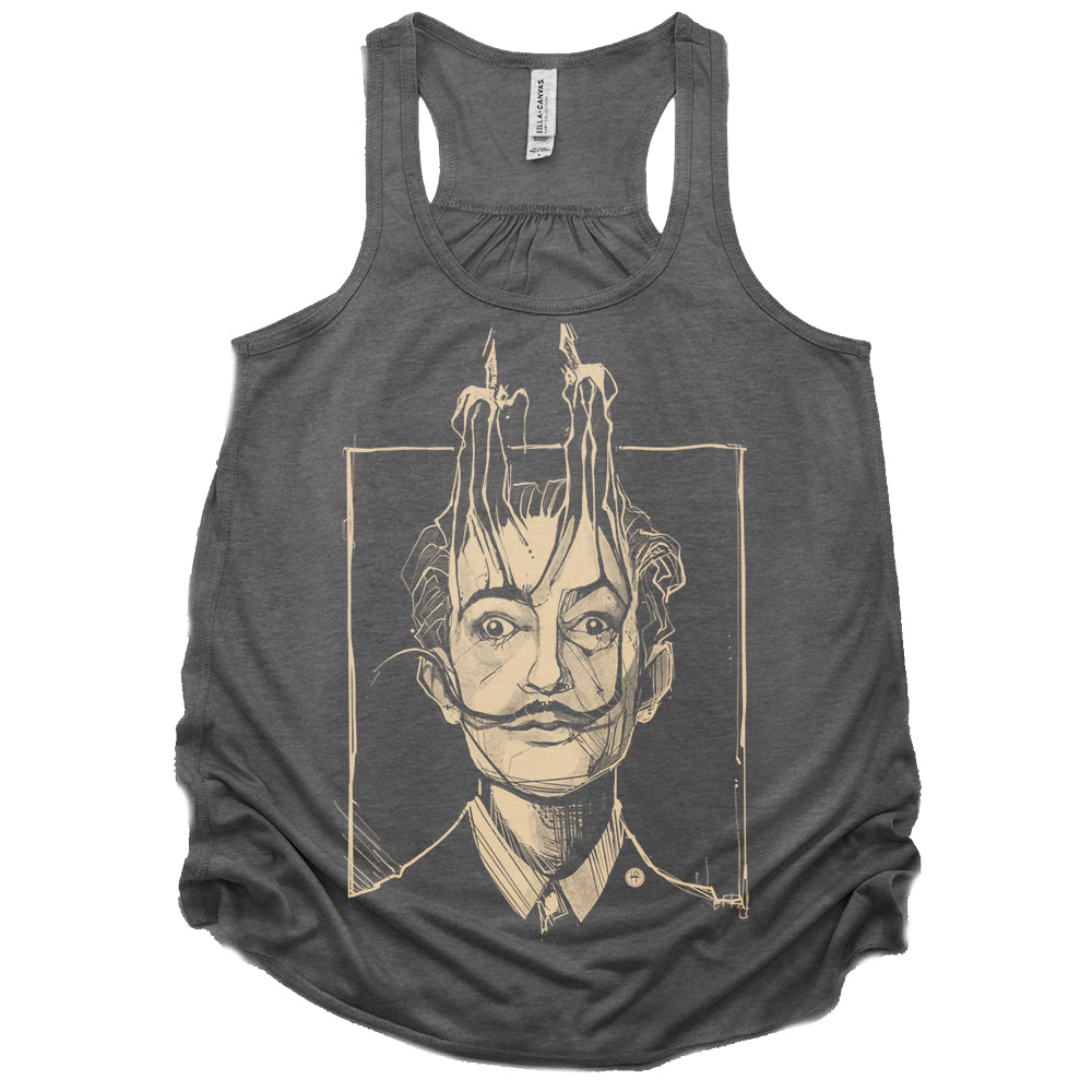 Dali's Portrait: Surreal Tribute Tank Top