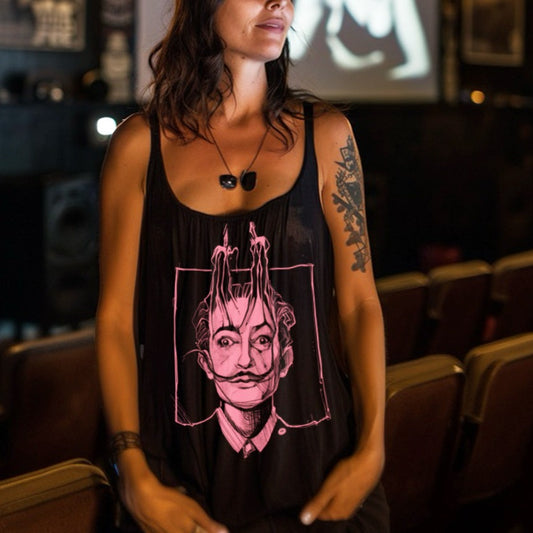 Dali's Portrait: Surreal Tribute Tank Top