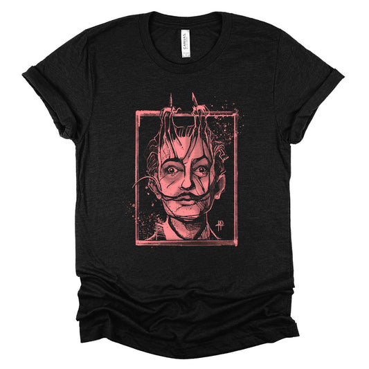 Dali's Portrait: Surreal Tribute T-Shirt