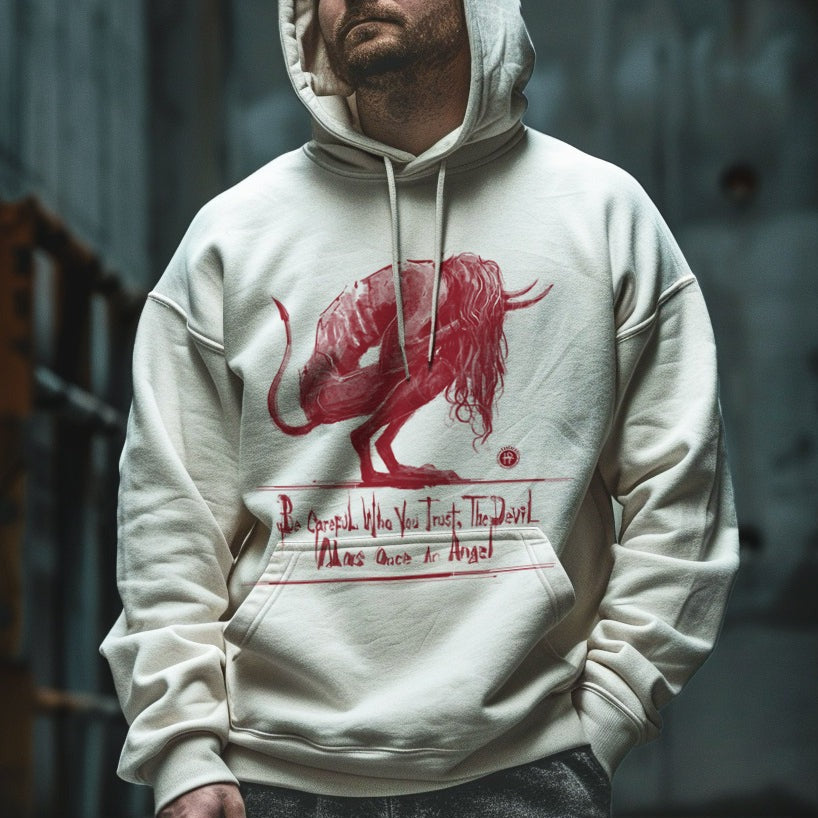 Don't Trust the Devil: Beware the Fallen Angel Hoodie
