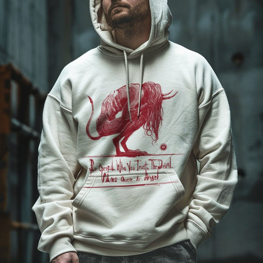 Don't Trust the Devil: Beware the Fallen Angel Hoodie