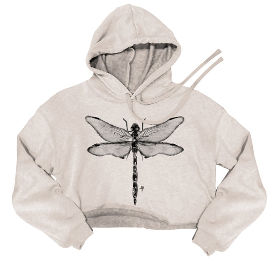 Dragonfly: Whimsical Wonder Women's Crop Hoodie