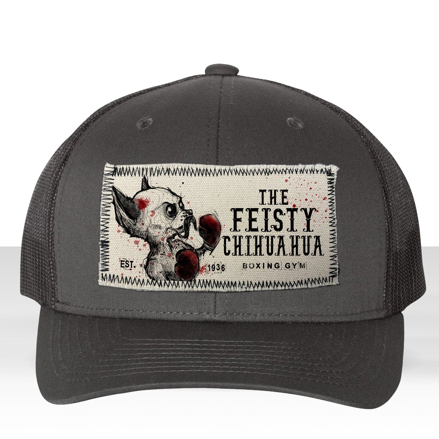 Feisty Chihuahua Boxing Gym Trucker Hat