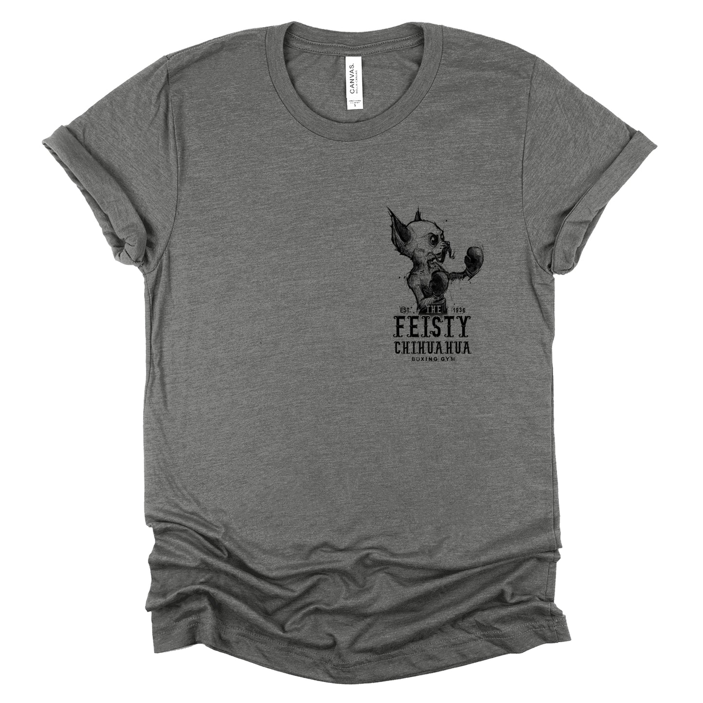 Pocket Feisty Chihuahua Boxing Gym: Punchy Pooch Attitude T-Shirt