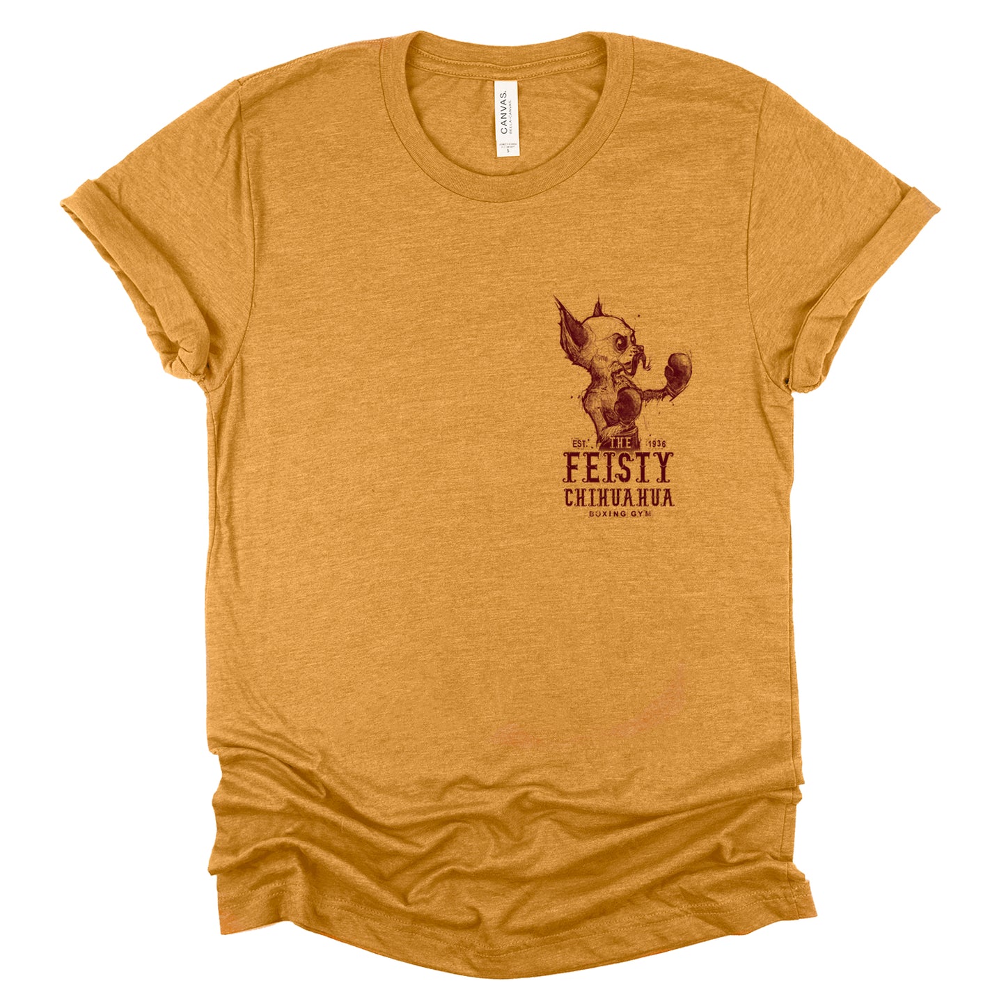 Pocket Feisty Chihuahua Boxing Gym: Punchy Pooch Attitude T-Shirt