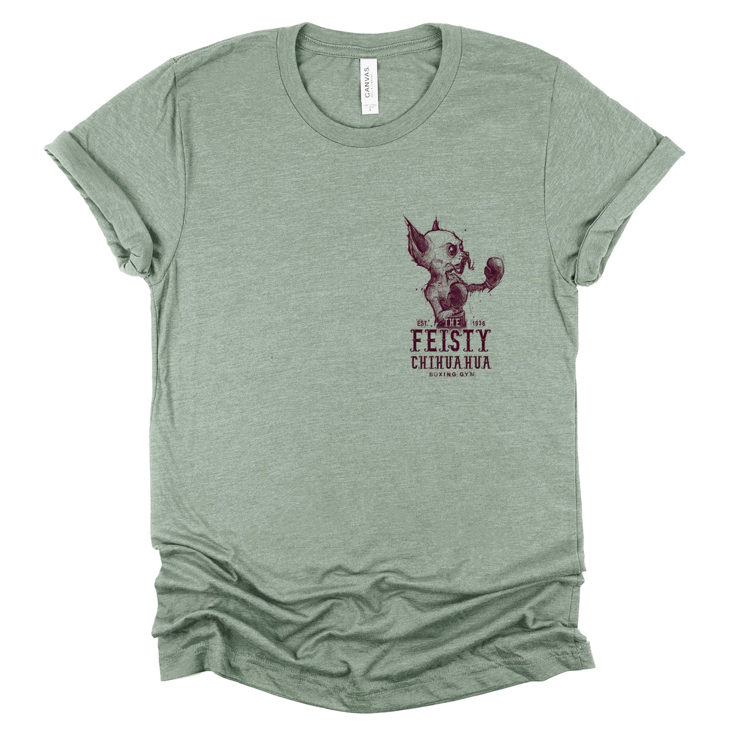 Pocket Feisty Chihuahua Boxing Gym: Punchy Pooch Attitude T-Shirt