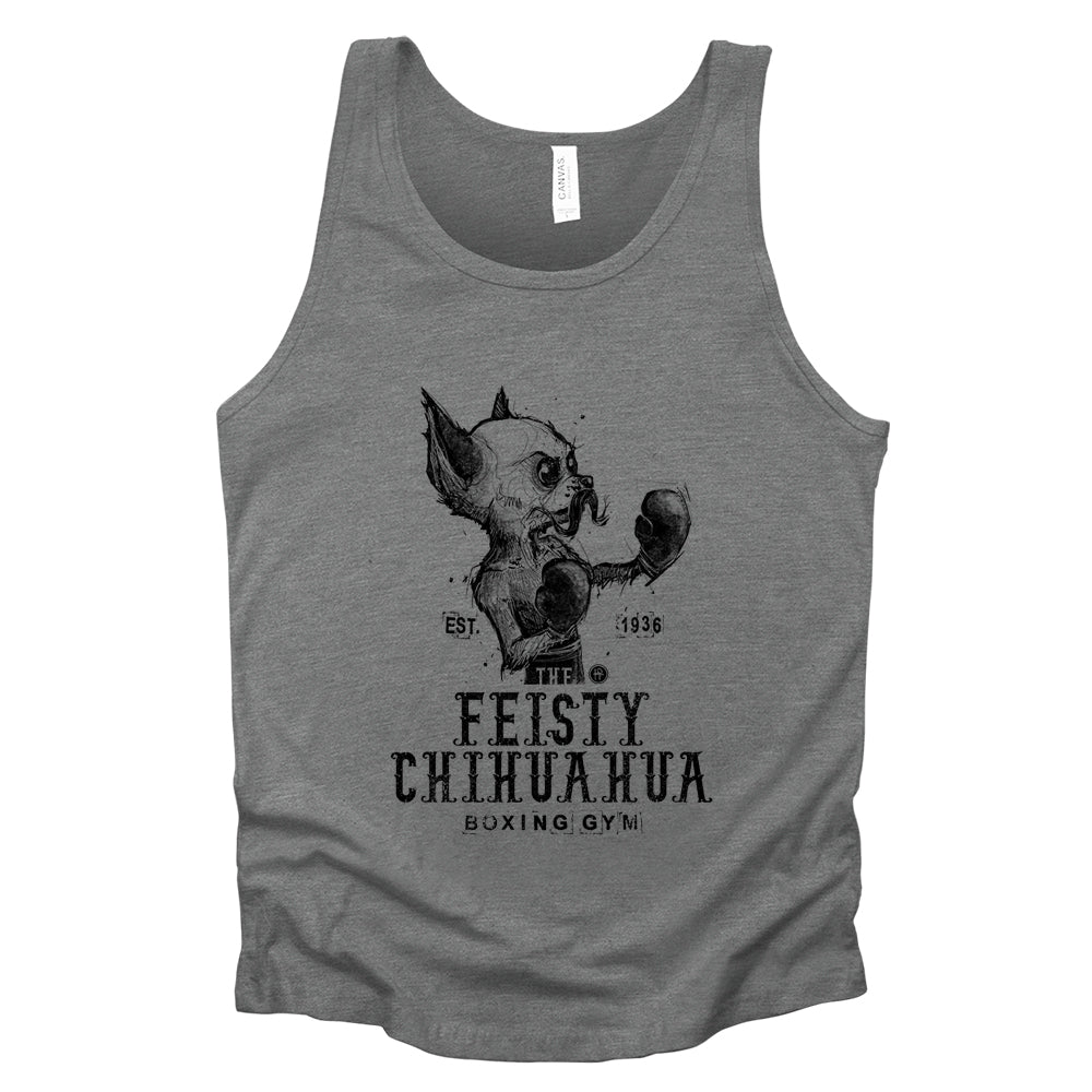Feisty Chihuahua Boxing Gym: Punchy Pooch Attitude Tank Top
