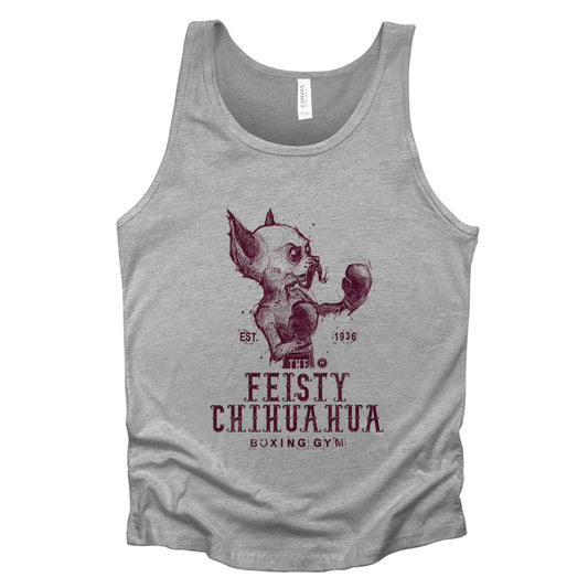 Feisty Chihuahua Boxing Gym: Punchy Pooch Attitude Tank Top